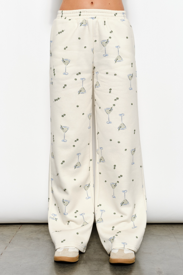 Beige Martini Mood Sweatpants Pant