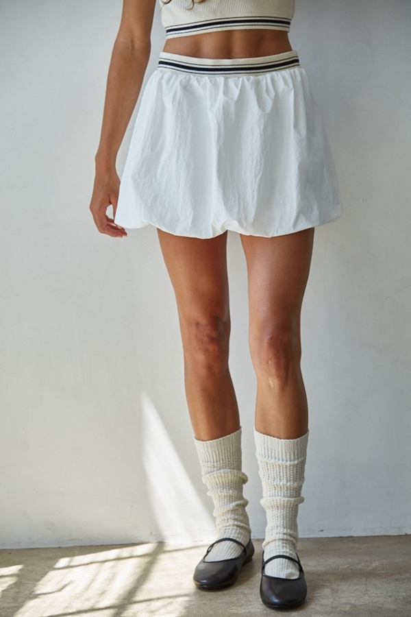 Gray Courtney Bubble Mini Skirt Mini Skirt