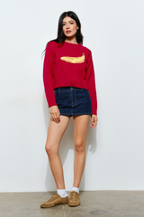 Light Gray Banana Sweater Sweater