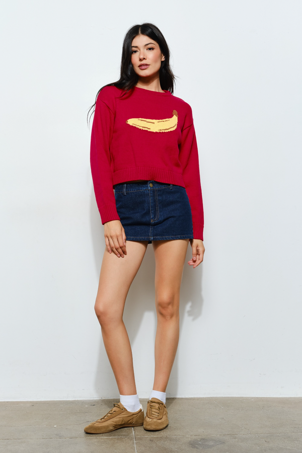 Light Gray Banana Sweater Sweater