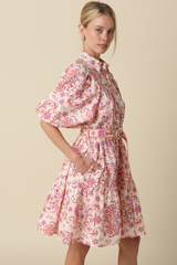 Gray Taylor Floral Mini Dress Mini Dress