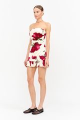 White Smoke Arly Strapless Floral Mini Dress Mini Dress