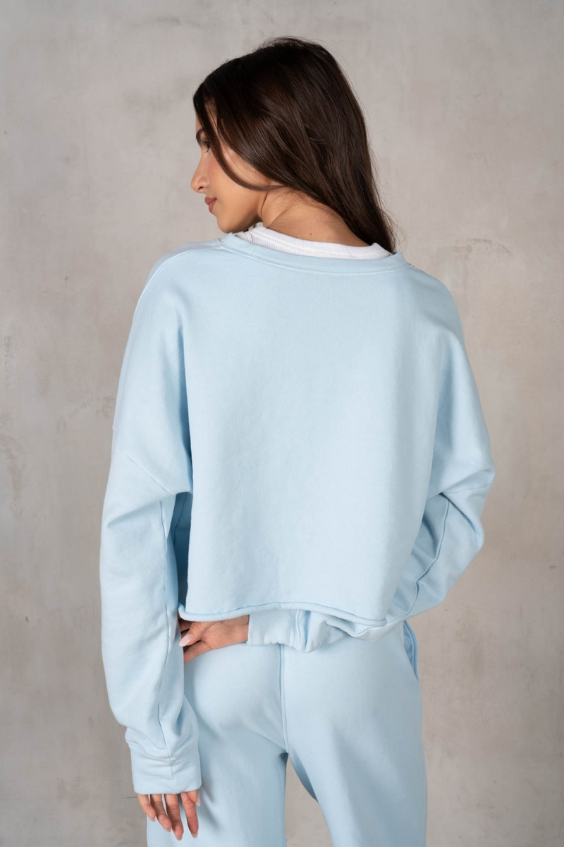 Gray Percy Terry Cropped Sweatshirt Sweatshirt