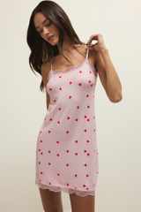Light Gray Little Things Heart Chemise Pajamas