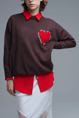 Dark Gray Tender Love Knit Sweatshirt Sweatshirt