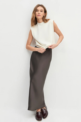 Beige The Favorite Skirt Midi Skirt