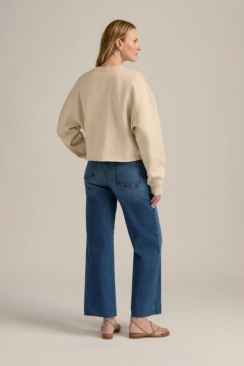 Gray The Cropped Collegiate Sweatshirt Sweatshirt