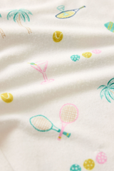 Antique White Court Sports PJ Short PJ Shorts