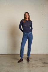 Dark Gray Kim Mockneck Top Top