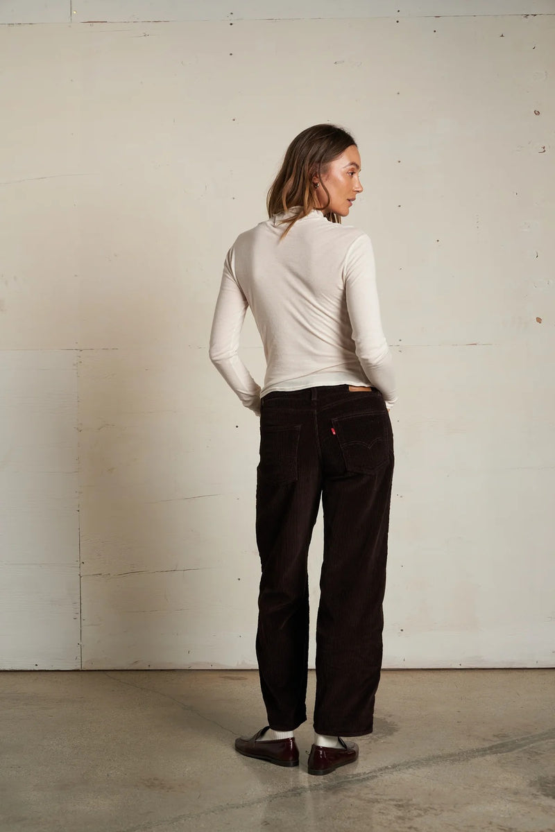 Dark Gray Kim Mockneck Top Top