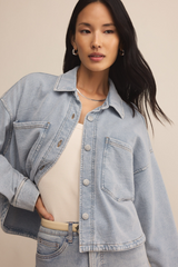 Gray All Day Cropped Knit Jacket Jacket