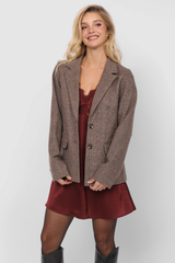 Light Gray Ambition Houndstooth Blazer Blazer