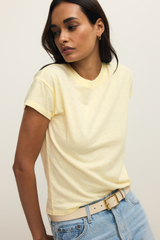 Antique White Modern Slub Tee Shirts & Tops