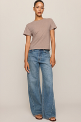 Rosy Brown Tourist Knit Jersey Tee T Shirt