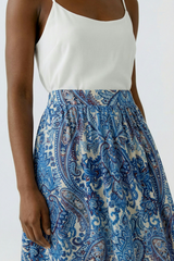 Lavender Paisley Print Maxi Skirt Maxi Skirt
