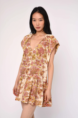 Lavender Rae Mini Dress in Kentish Floral Print Mini Dress