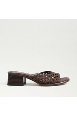 Lavender Fynn Block Heel Mule Sandal | Terazzo Brown Mule
