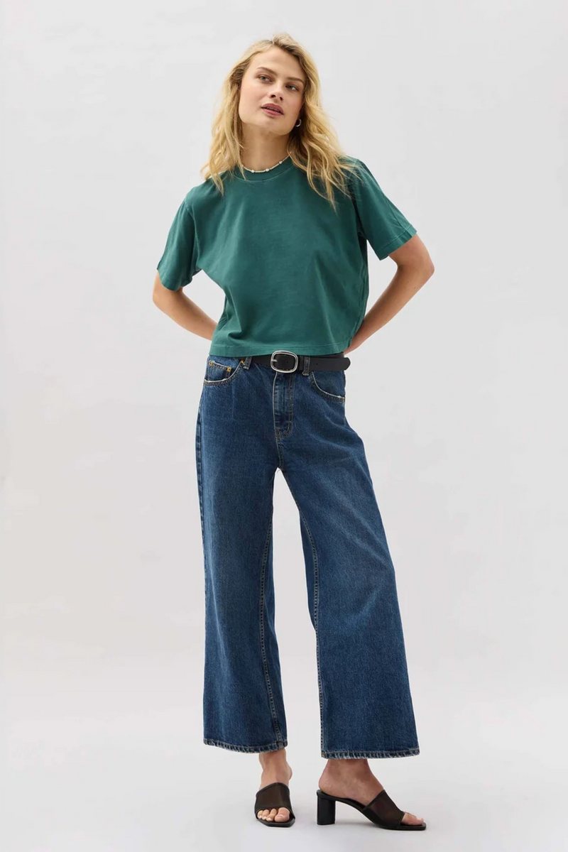 Dark Slate Gray Relaxed Crop Tee Crop Tee