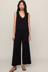 Black Sloane V-Neck Top Top
