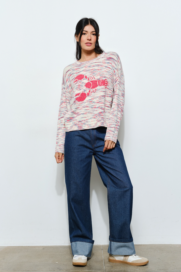 Light Gray Super Nova Lobster Sweater Sweater