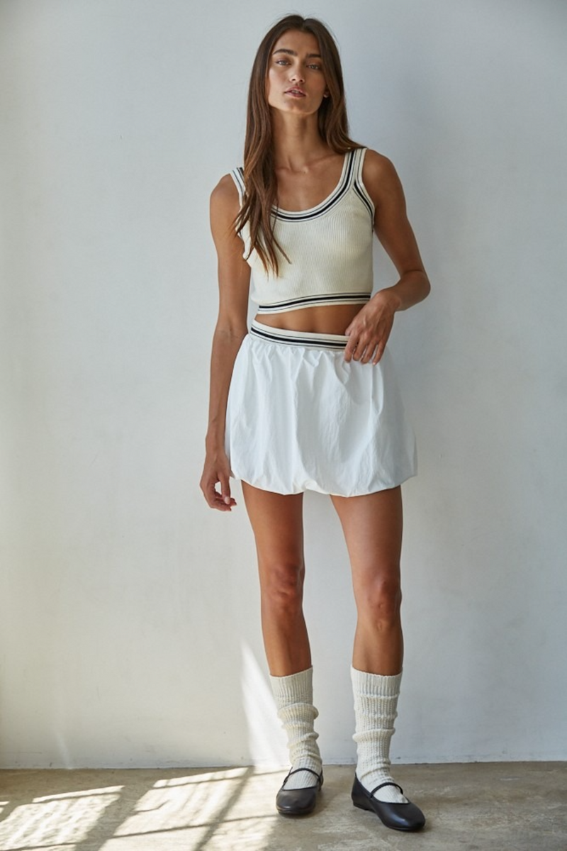 Gray Courtney Bubble Mini Skirt Mini Skirt