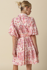 Wheat Taylor Floral Mini Dress Mini Dress