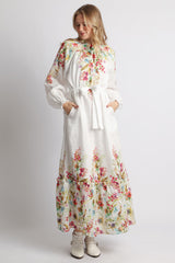 Lavender Capri Garden Linen Maxi Dress Maxi Dress