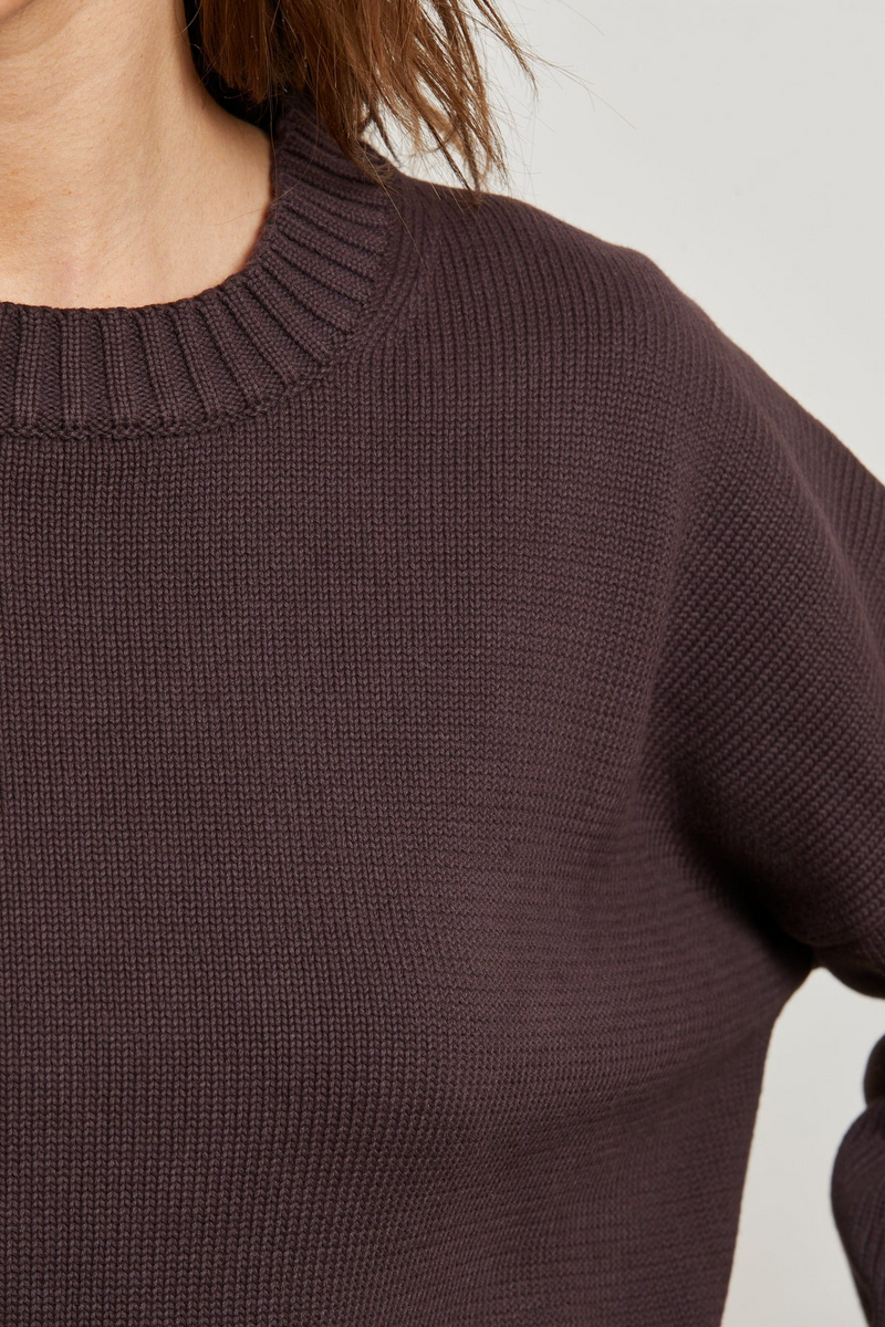 Dark Slate Gray Janet Cotton Crewneck Sweater Sweater