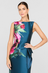 Dark Slate Gray Luciana | Column Gown Formal Gown