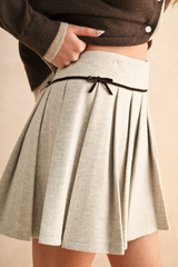 Wheat Blaine Pleated Mini Skirt Mini Skirt