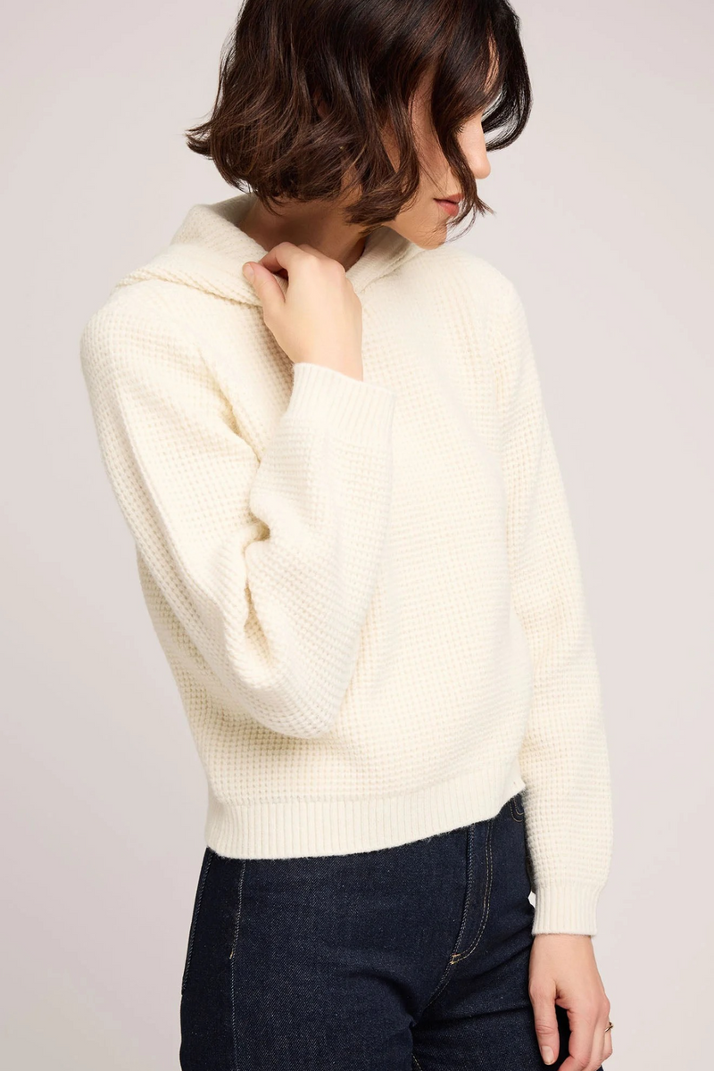 Antique White Jessica Pullover Hoodie Top