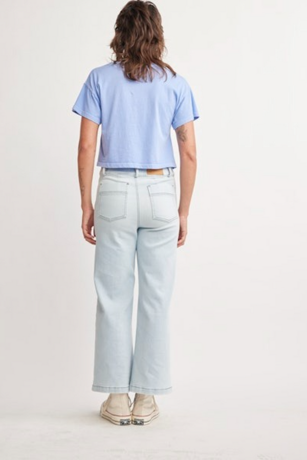 Light Gray Drew Crop T-Shirt T Shirt