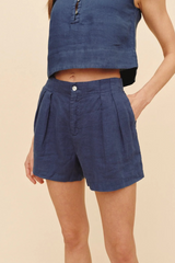 Wheat Double Pleat Short Short