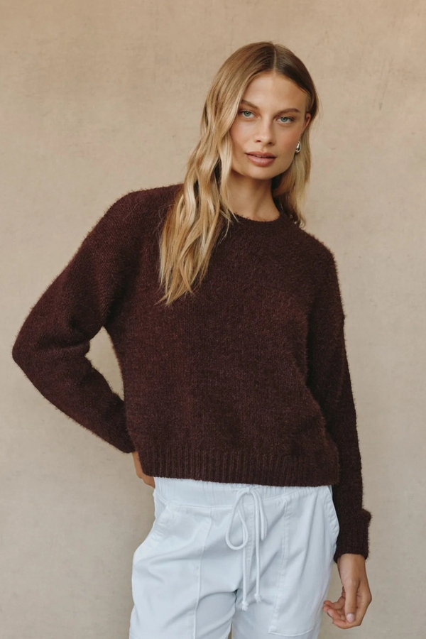 Rosy Brown Drop Shoulder Sweater Sweater