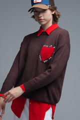 Light Slate Gray Tender Love Knit Sweatshirt Sweatshirt