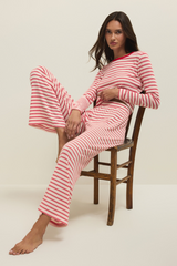 Light Gray Luxe Stripe Pant Pant