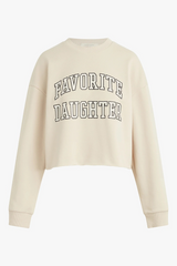 Beige The Cropped Collegiate Sweatshirt Sweatshirt