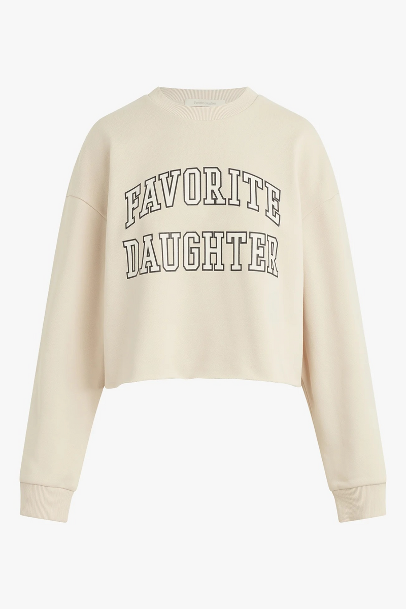 Beige The Cropped Collegiate Sweatshirt Sweatshirt