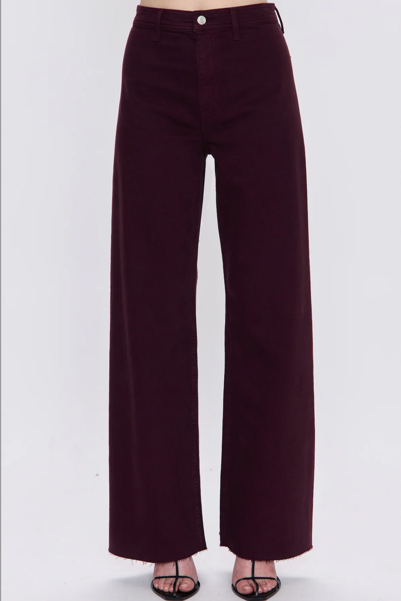 Light Gray Penny High Rise Wide Jean | Claret Jeans