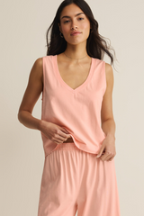 Light Gray Sloane V-Neck Top Top