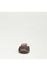 Lavender Fynn Block Heel Mule Sandal | Terazzo Brown Mule