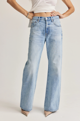 Light Gray Larsen Relaxed Flare | Mellow Jeans