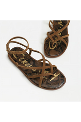 White Smoke Dakota Ankle Strap Sandal | Spiced Nutmeg Suede Sandal