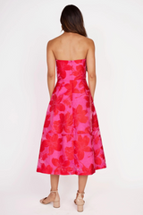 Lavender Catherine Dress Red Azalea Organza Midi Dress