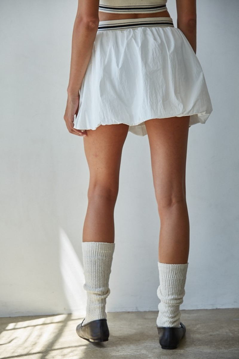 Gray Courtney Bubble Mini Skirt Mini Skirt