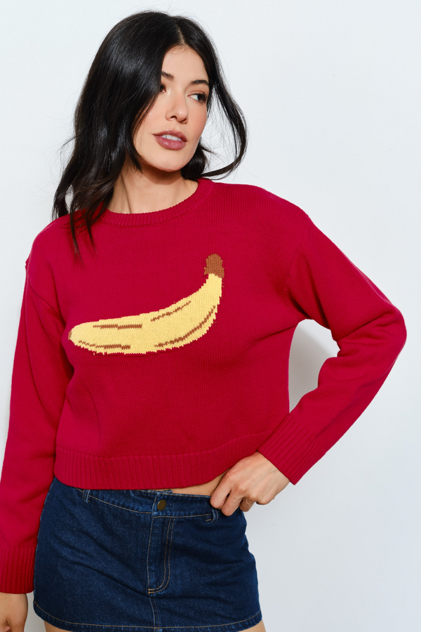 Firebrick Banana Sweater Sweater
