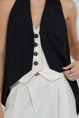 Black Iris Contrast Tank Top Tank