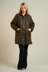 Gray Crisp Weather Waxed Jacket Jacket