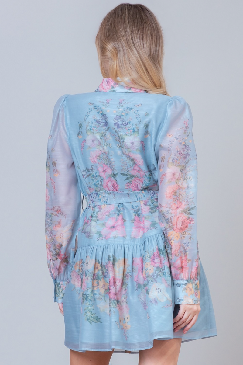 Gray Andrea Floral Dress Dress