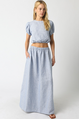 Light Gray Alexon Pinstripe Maxi Skirt Maxi Skirt